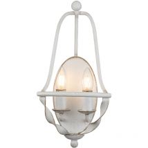 Elstead Quoizel Bradbury Kerzenwandleuchte Antik Weiß