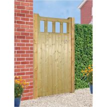 Cannock Gates - Quorn Tall Single Garden Gate - Pressure Treated Scandinavian Redwood - W750 x H1800 mm