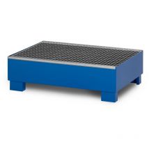 Rr Industrietechnik Auffangwanne Aus Stahl Für 2x 200 Liter Fass Mit Gitterrost Ral 5010 Enzianblau
