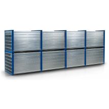 Rr Industrietechnik Wabenregal Rwr-16/6 6000x1000x1000mm Mit 16 Fächern Ral 5010 Enzianblau