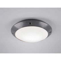 Runde Außendeckenleuchte Wandlampe camaro in Anthrazit - 26 cm