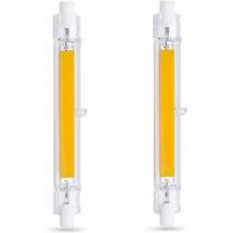 Echoo - led R7S 118 mm 10 w Blanco cálido 3000 k 1000 lm R7S J118 Bombilla halógena equivalente a 80 w 100 w R7S 118 mm Slim cob led Bombilla para