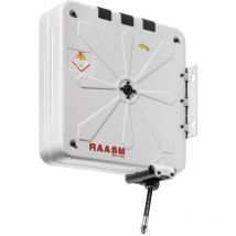 Enrouleur Graisse 18 m ø 3/8 400 bars Acier Peint,ABS avec enroulement automatique et support mural fixe Raasm RA.9450.502