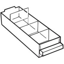 Raaco Ersatz-Schublade 250-1 – Transparentes Polypropylen (PP) – 80 mm Breite – 58 mm Höhe – 239 mm Tiefe
