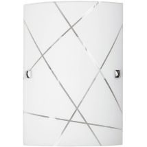 Glas Deckenleuchte 18 Cm E27 1x60w Weiß Rechteckig Phaedra 3697 Rabalux