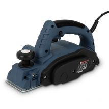 Rabot électrique pour bois de 900 watts et profondeur de coupe de 2,6mm, rabotage de 82mm, raboteuse avec butée parallele et de profondeur, sac à