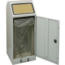 Raccoglitore di rifiuti riciclabile 70l A1000xL400xP380mm supporto per sacco della spazzatura grigio chiaro, leva a gradino STUMPF
