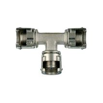 Raccord 3 Écrous Fraisés – Corps en laiton nickelé – Filetage plomberie, Quantité par pack, Matières, Configuration raccord, Forme du raccord, 