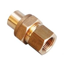 Raccord nf 3 pièces à visser femelle 3/4 (20/27) - à braser tube cuivre Ø22 - DN20 Gurtner