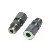 Raccord à bague M1/8 - tube 8mm (2pcs) - Acier - M1/8 - tube 8mm (2pcs)