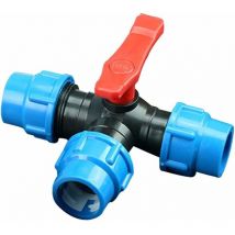 Raccord à compression d'eau, 1 raccord en t de compression pour tuyau d'eau pour jardinage, irrigation agricole (25 mm)