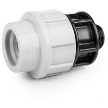 Raccord à compression PN16 pour pe 25 mm fileté 1/2' mâle (Lot de 2)