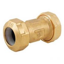 Raccord à double joint en laiton pour tuyau en pe