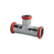 Banyo - Raccord a sertir acier c Contour m, Té réduit dn 88,9 x dn 42 x dn 88,9