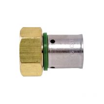 Raccord à sertir pour per droit écrou libre f 25-26x34