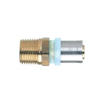 Raccord a sertir evenes pour multicouche, raccord filet. male 32x3mm - 1', contour th