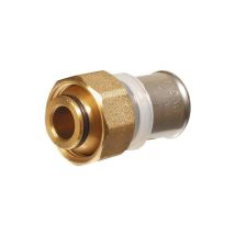 Raccord a sertir p. multi th Raccord a vis a sertir +eurocone 20x2 - 3/4' Laiton chromé