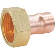 Raccord cuivre à souder - Raccord droit Ø28 écrou tournant laiton 26/34