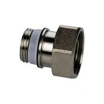 Raccord a vis avec cone euro DN20 3/4' male x 1' ecrou cone euro, nickele