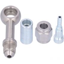 Jeffergarden - Raccord Banjo de Frein, 4 Pièces/ensemble 0 ° M10 Ligne D'huile de Frein Raccord Banjo Adaptateur de Tuyau de Remplacement en Acier