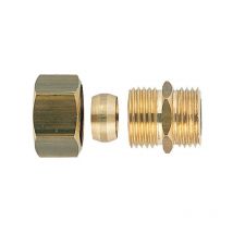 Raccord bicône droit laiton - m 3/8' - diamètre 8 mm