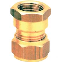Raccord bicone laiton Fer/Cuivre droit f 20x27-22