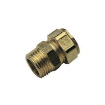 Raccord droit male et bicone laiton pour tube cuivre