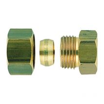 Raccord bicône droit laiton - f 1/4' - diamètre 8 mm