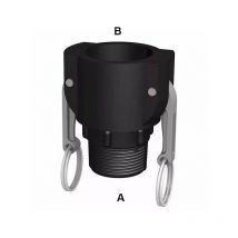 Raccord camlock femelle - fileté male bsp en polypropylène 3/4''