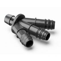 Raccord cannelé y 3 voies Ø16mm