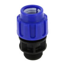 Raccord polypropylène compression 10bar Mâle 1'1/4 pe Ø32