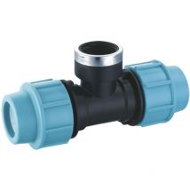 Raccord Compression Jardibric PN16 en Polypropylène Té Femelle Ø40/33x42
