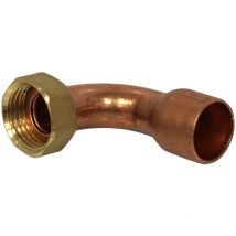 Coude écrou prisonnier à joint plat - Femelle 1/2" (15/21) - Cuivre Ø18 - Arcanaute
