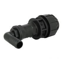 Raccord coudé cannelé 20 mm - kit couplage cuve