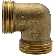 Raccord coudé laiton mâle - mâle 3-4