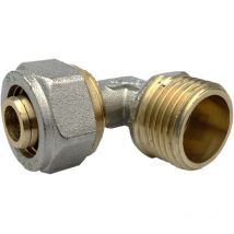 Lot de 5 Raccord coudé 90° mâle - mâle 16x1/2" tube PER Ø16