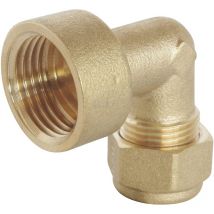 Raccord à compression tube PER Ø12 - Coude femelle 1/2" (15/21) - Somatherm