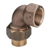 Raccord coudé Viega 114787 15 mm x Rp 2000 /2, 90 degrés, bronze, joint conique, coudé