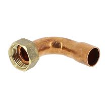Raccord cuivre coudé 2 pièces Femelle écrou libre Ø12-3/8