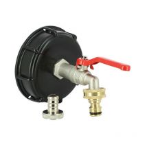 Multicuves - Raccord cuve eau S100X8 - Robinet eco laiton 15 mm + Nez 20x27