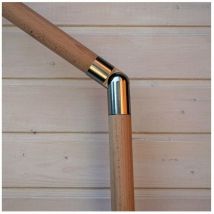 Raccord d angle articule aluminium Inox brillant