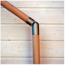 Raccord d angle articule aluminium Inox mat