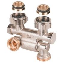 Raccord d'arrêt droit - m 3/4' - m 1/2' - zb Multiflex orientable Oventrop