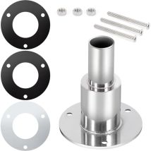 Jalleria - Raccord de Échappement Chauffage Diesel 24mm D'échappement Traversant la Coque en Acier Inoxydable 316 pour Chauffage de Stationnement