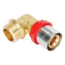 Raccord de presse incurvé mâle compact pour multicouche