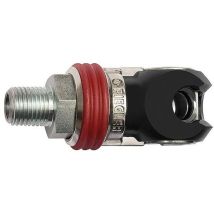 Raccord de sécurité NW7,2 / AG G3/8 – Acier – Filetage plomberie, Quantité par pack, Matières, Configuration raccord, Forme du raccord, Pression