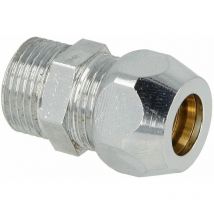 Raccord de serrage droit 3/8'' x 8 mm, chromé