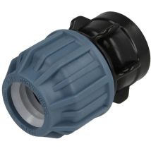 Raccord de serrage à visser PE 40 mm 1 1/4’’ FF – Matières, Filetage plomberie, Configuration raccord, Type de raccord plomberie – JASON