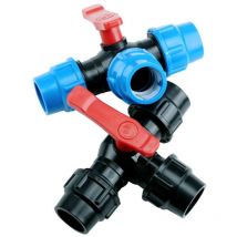 Beijiyi - Raccord de tuyau en polyéthylène à 3 voies - Raccord rapide avec valve - 40 mm