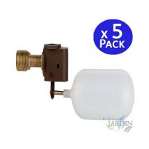 Suinga - Lot de 5 Vanne Flotteur basse pression, Abreuvoir Bovins Moutons, Vanne Flotteur pour Réservoir d'Eau Chevaux 3/8''